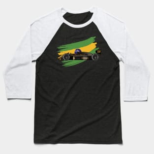 Ayrton Senna's Lotus 98T Illustration Baseball T-Shirt